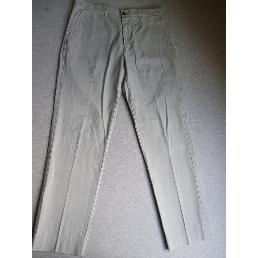 Billy Reid Pants 34 Slim Straight Leg Cotton Twill Chino Preppy Classic Italy